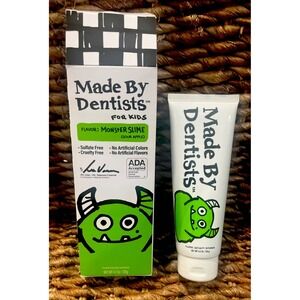 MadeByDentists For Kids Monster Slime Sour Apple Toothpaste Teeth 4.2 oz NEW